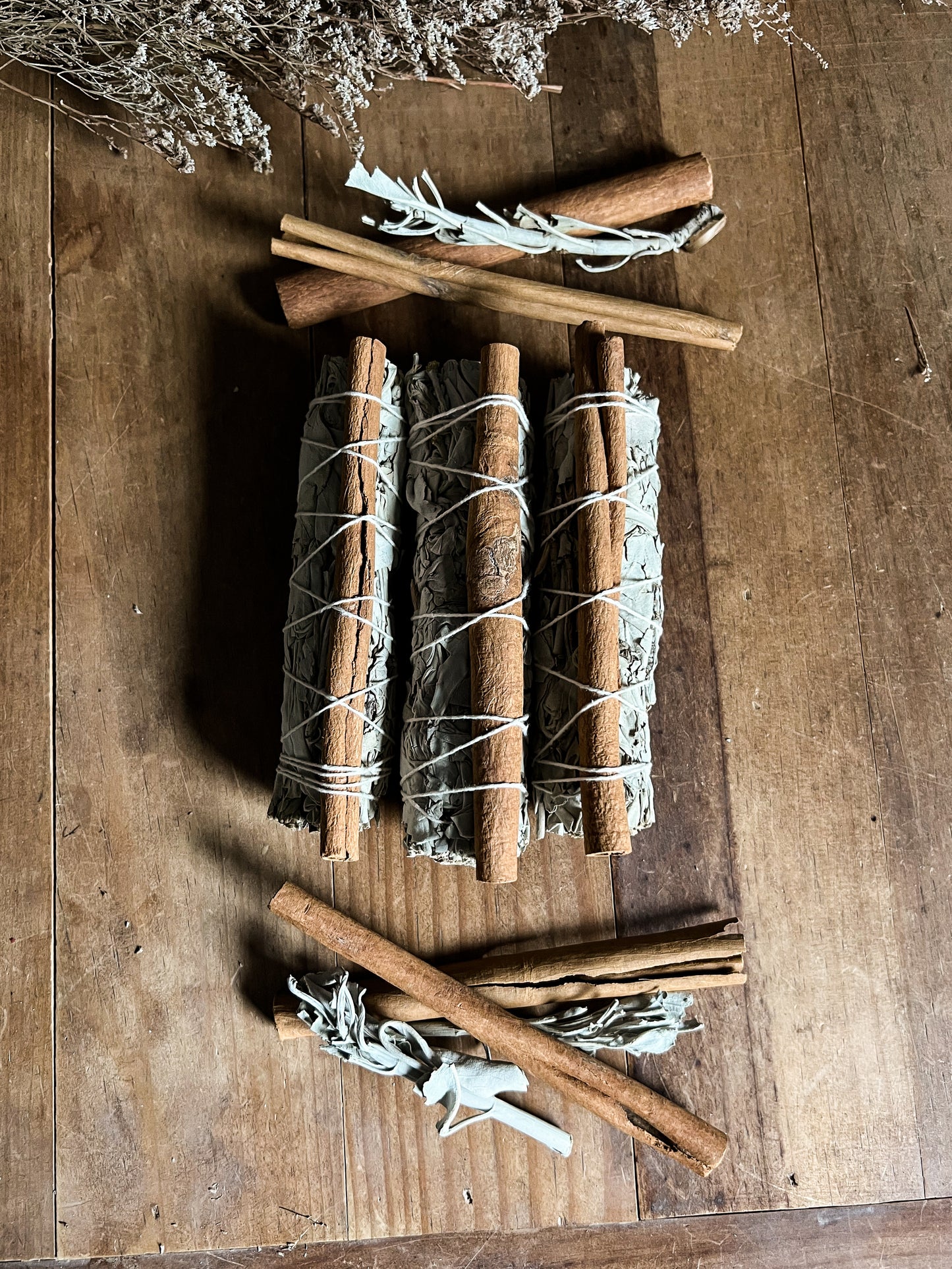 White Sage and Cinnamon Bundles