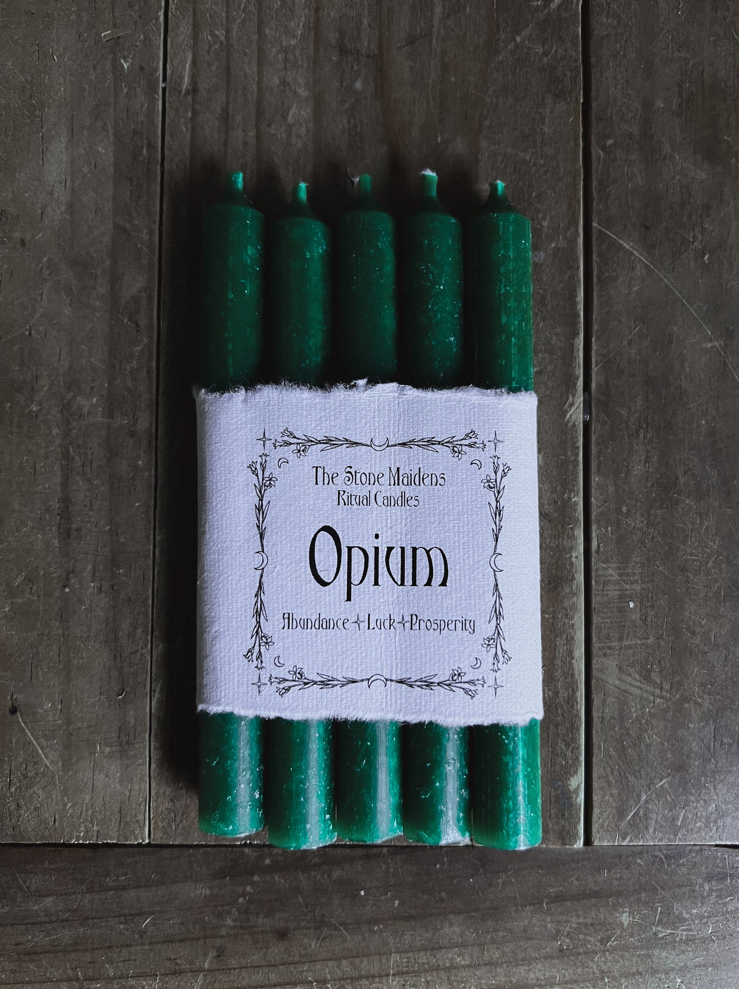 Opium Green Spell Candles - 5" Chime Candles