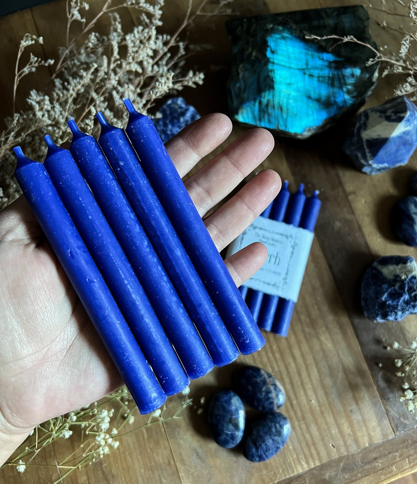 Myrrh Blue Spell Candles - 5" Chime Candles