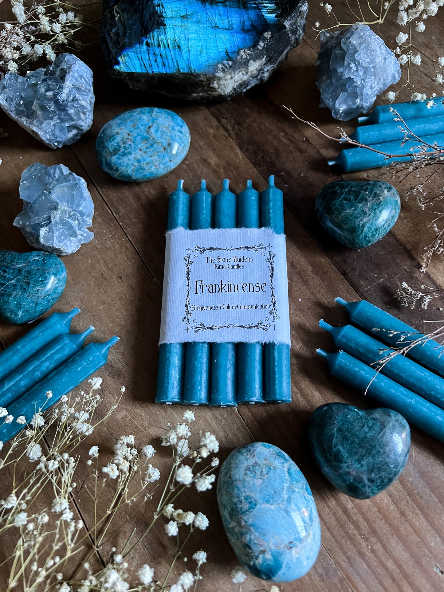 Frankincense Light Blue Spell Candles - 5" Chime Candles