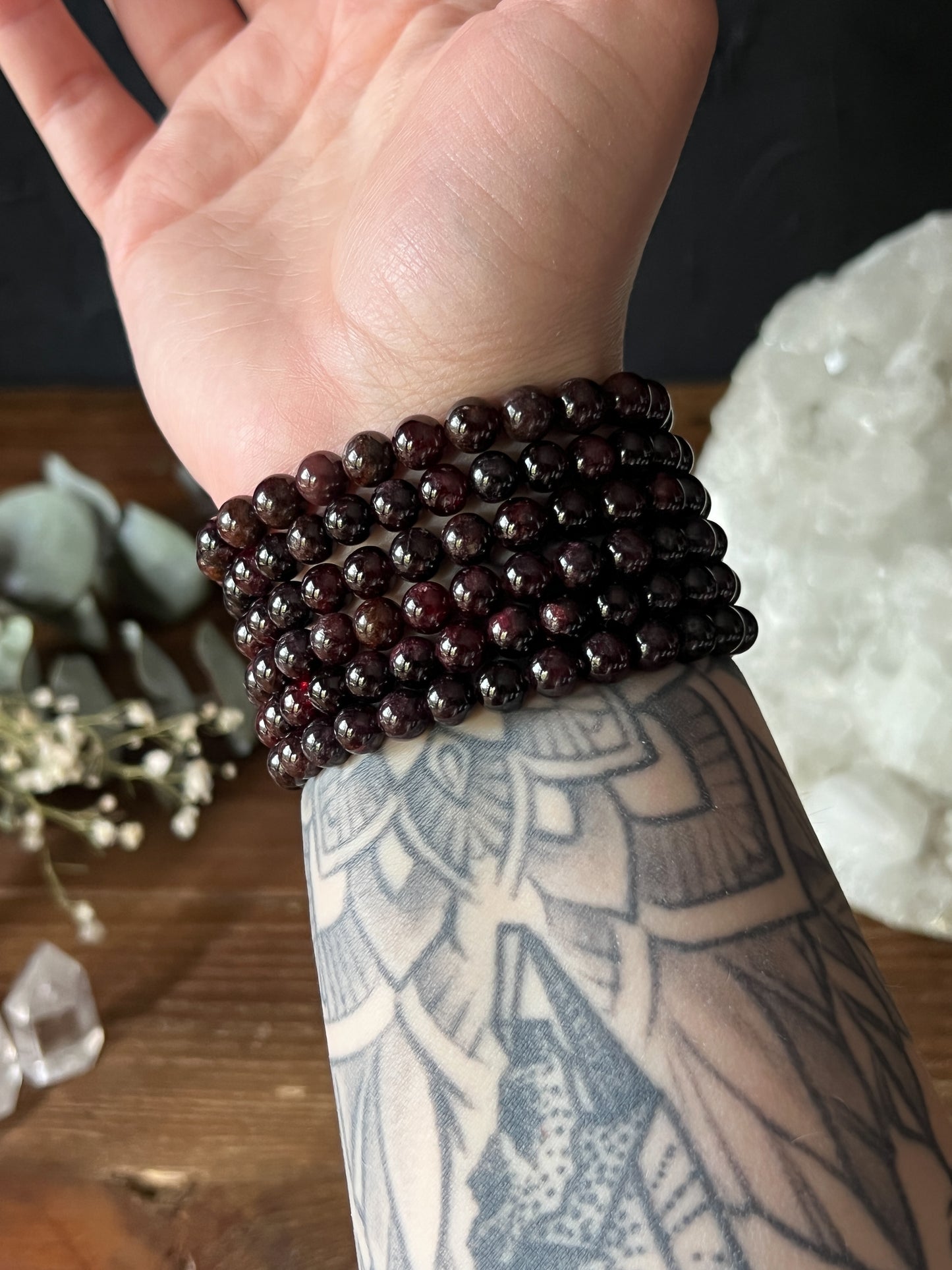 7mm Garnet Bracelets sold at The Stone Maidens