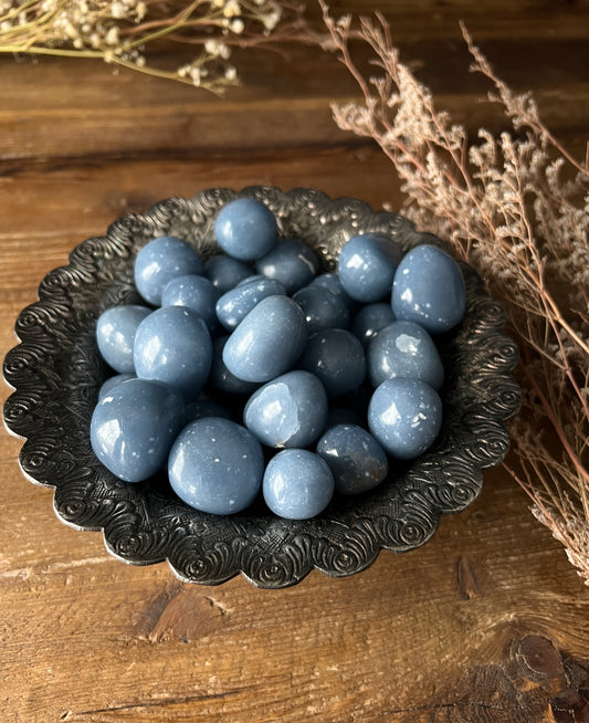 Large Angelite Tumbled Stones