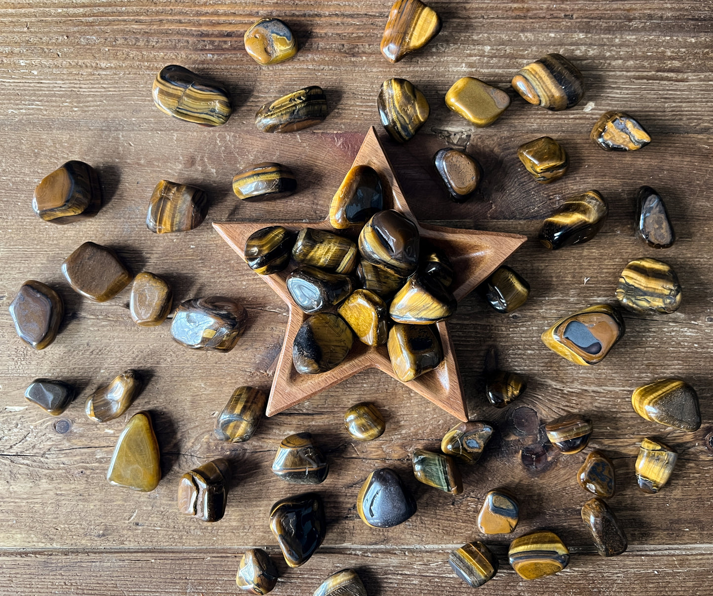 Tigers Eye Tumbled Stones