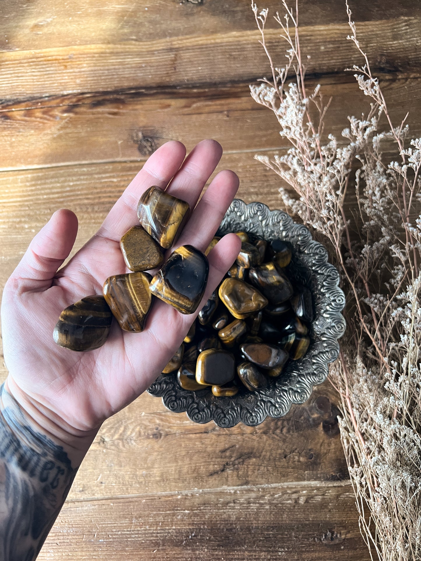 Tigers Eye Tumbled Stones