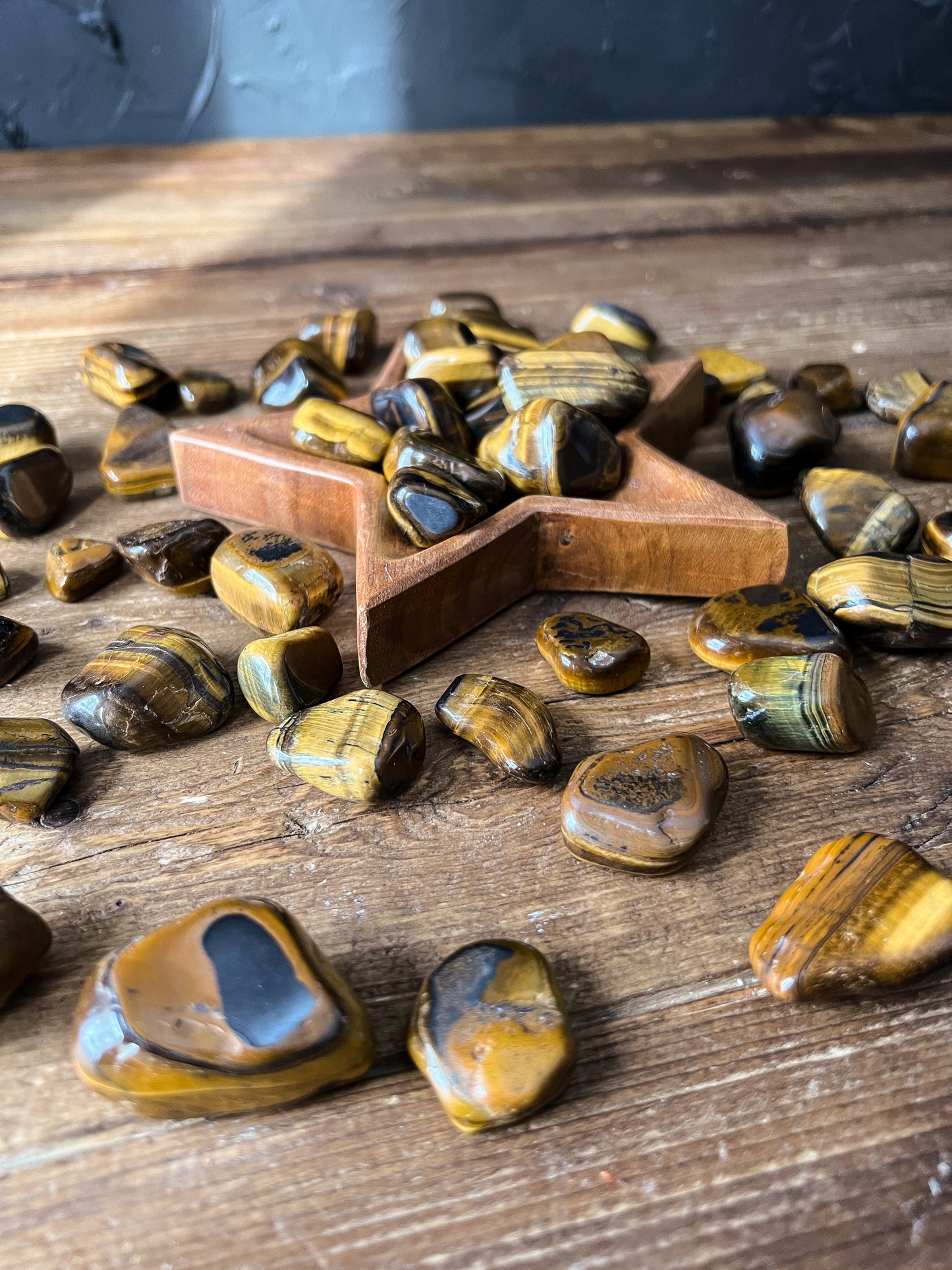 Tigers Eye Tumbled Stones