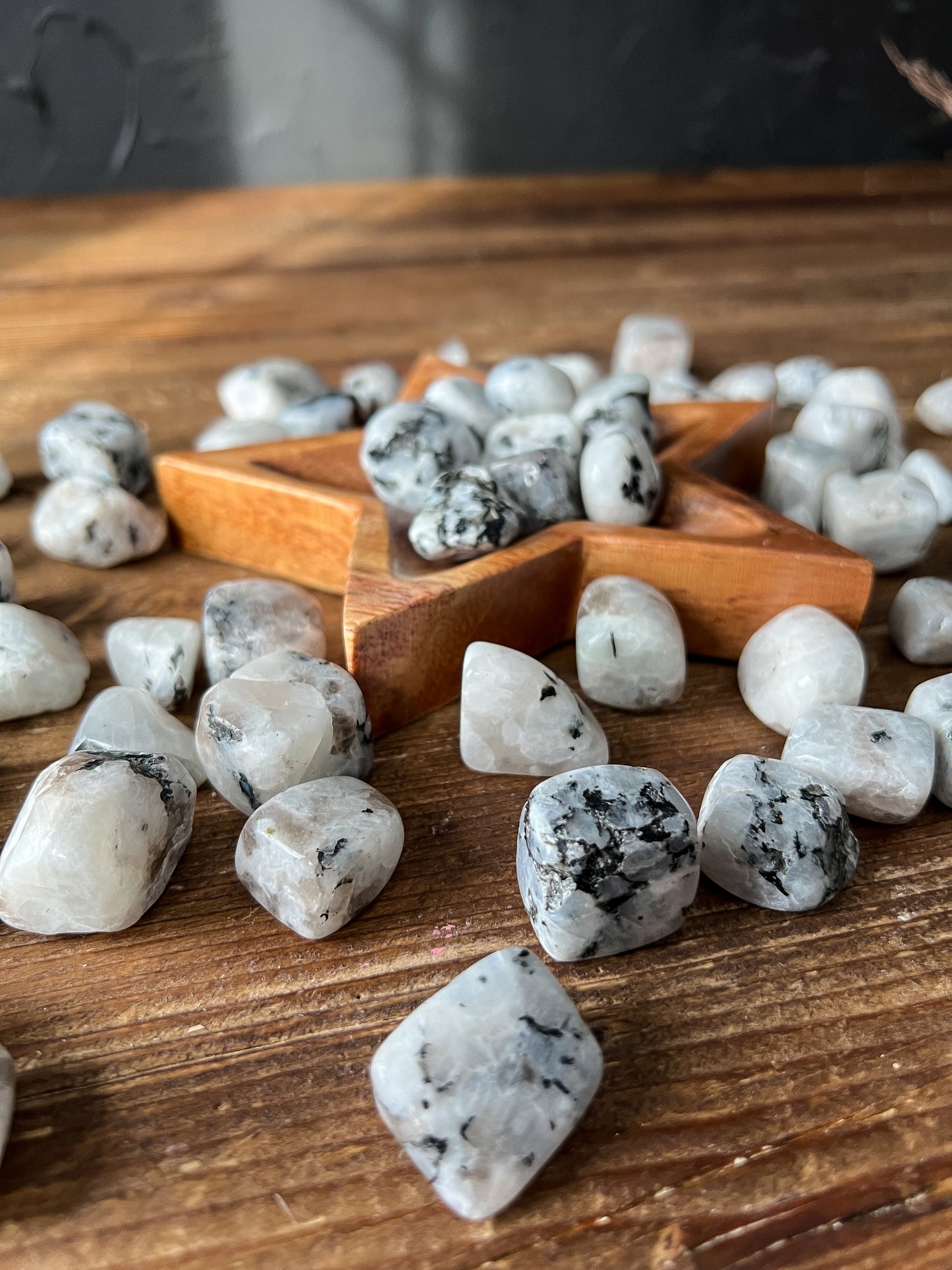 Rainbow Moonstone Tumbled Stones