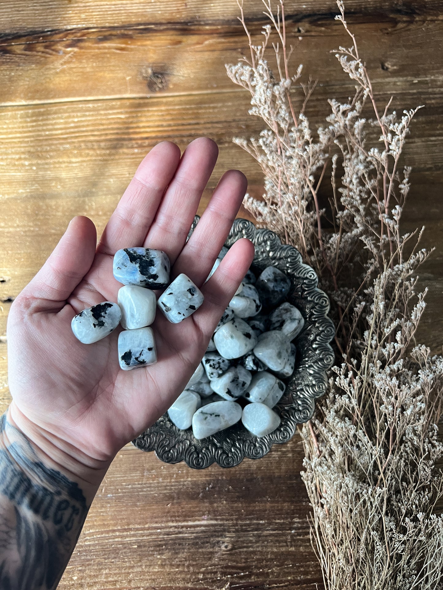 Rainbow Moonstone Tumbled Stones