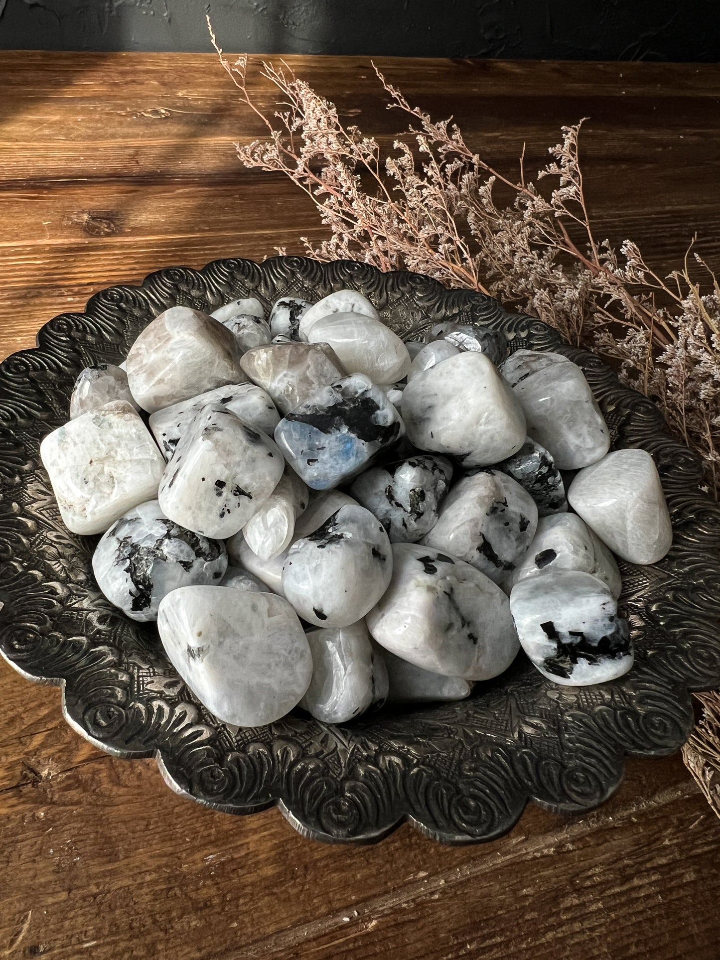 Rainbow Moonstone Tumbled Stones