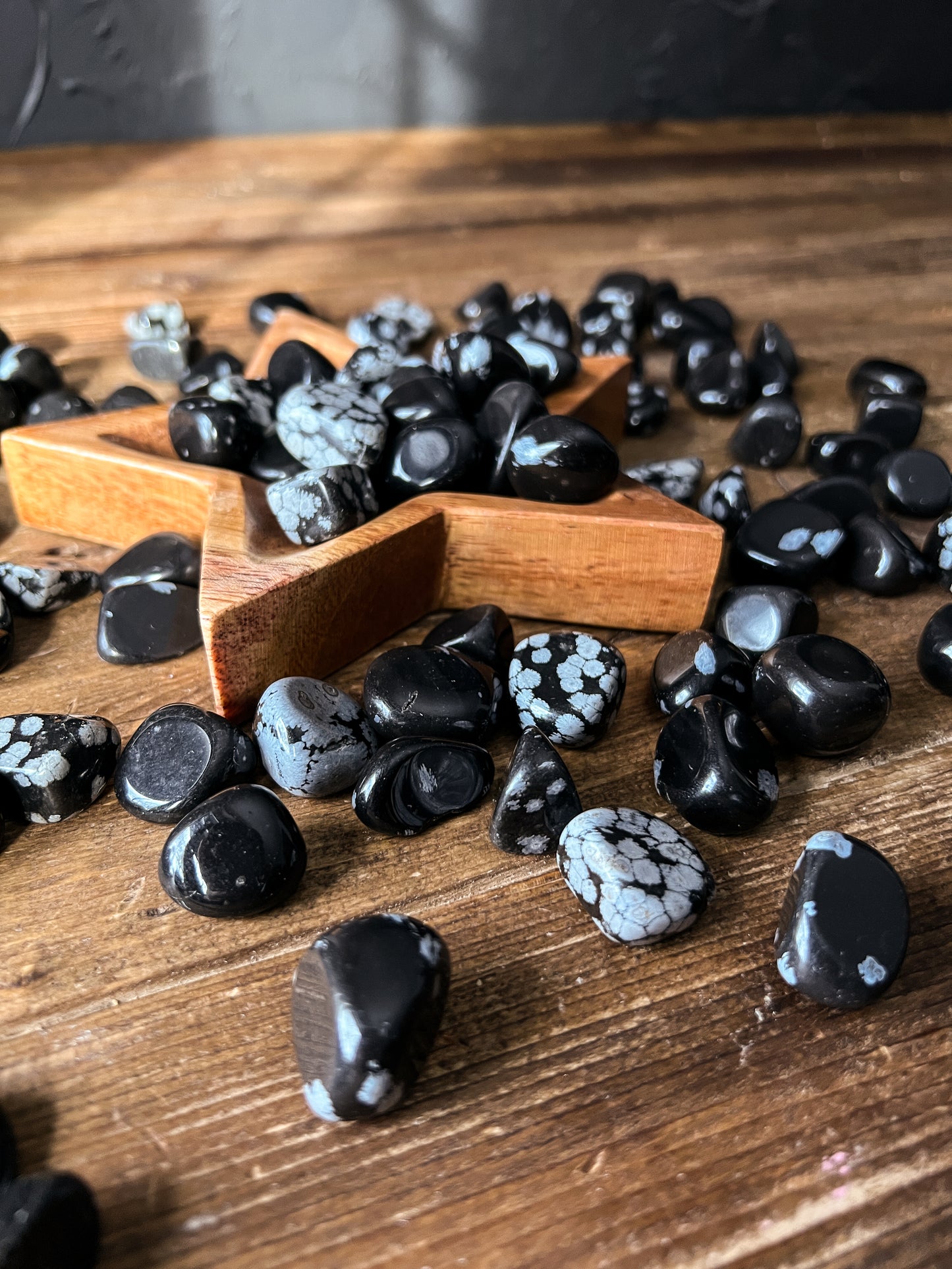 Snowflake Obsidian Tumbled Stones