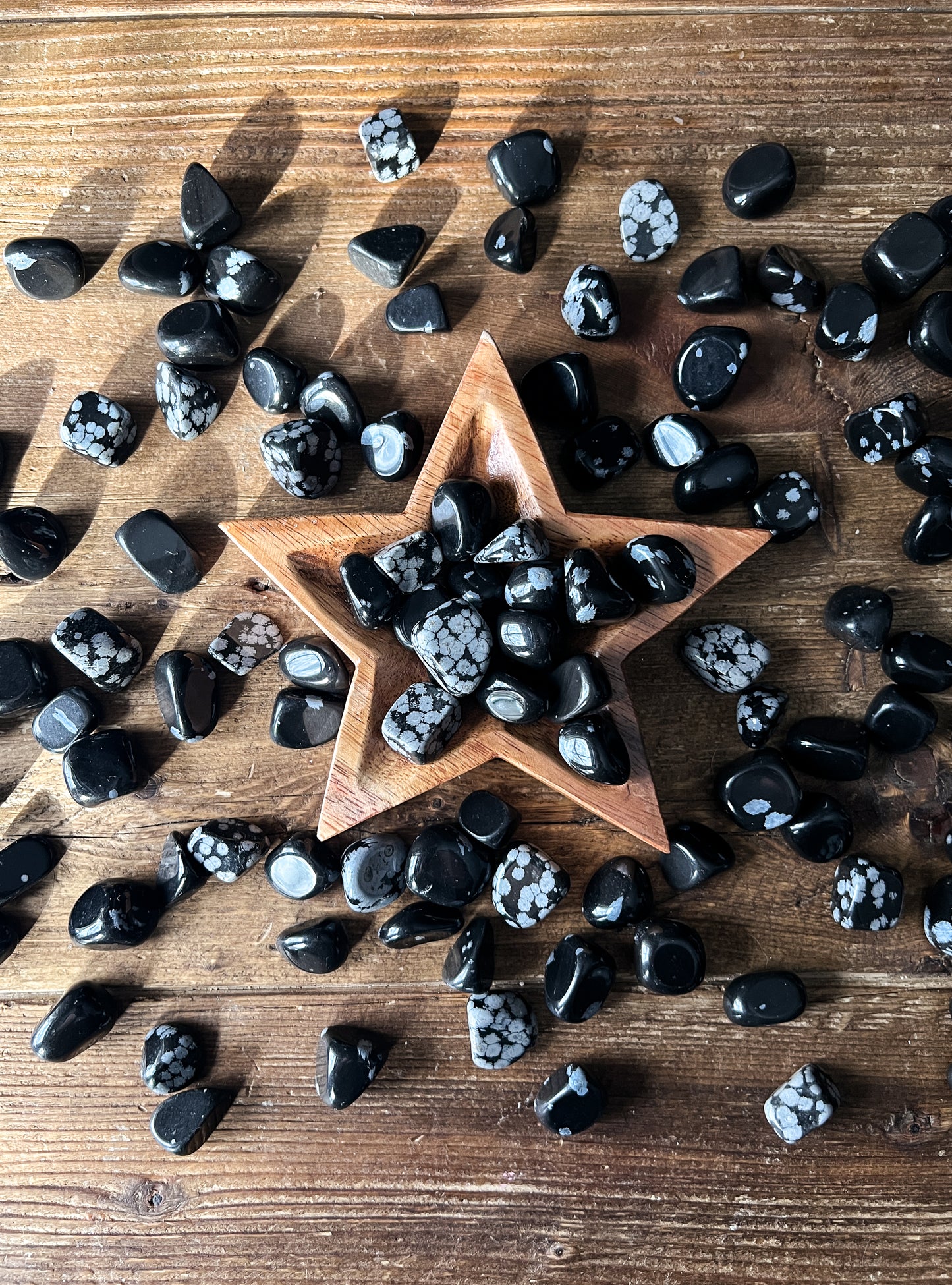 bulk Snowflake Obsidian Tumbled Stones