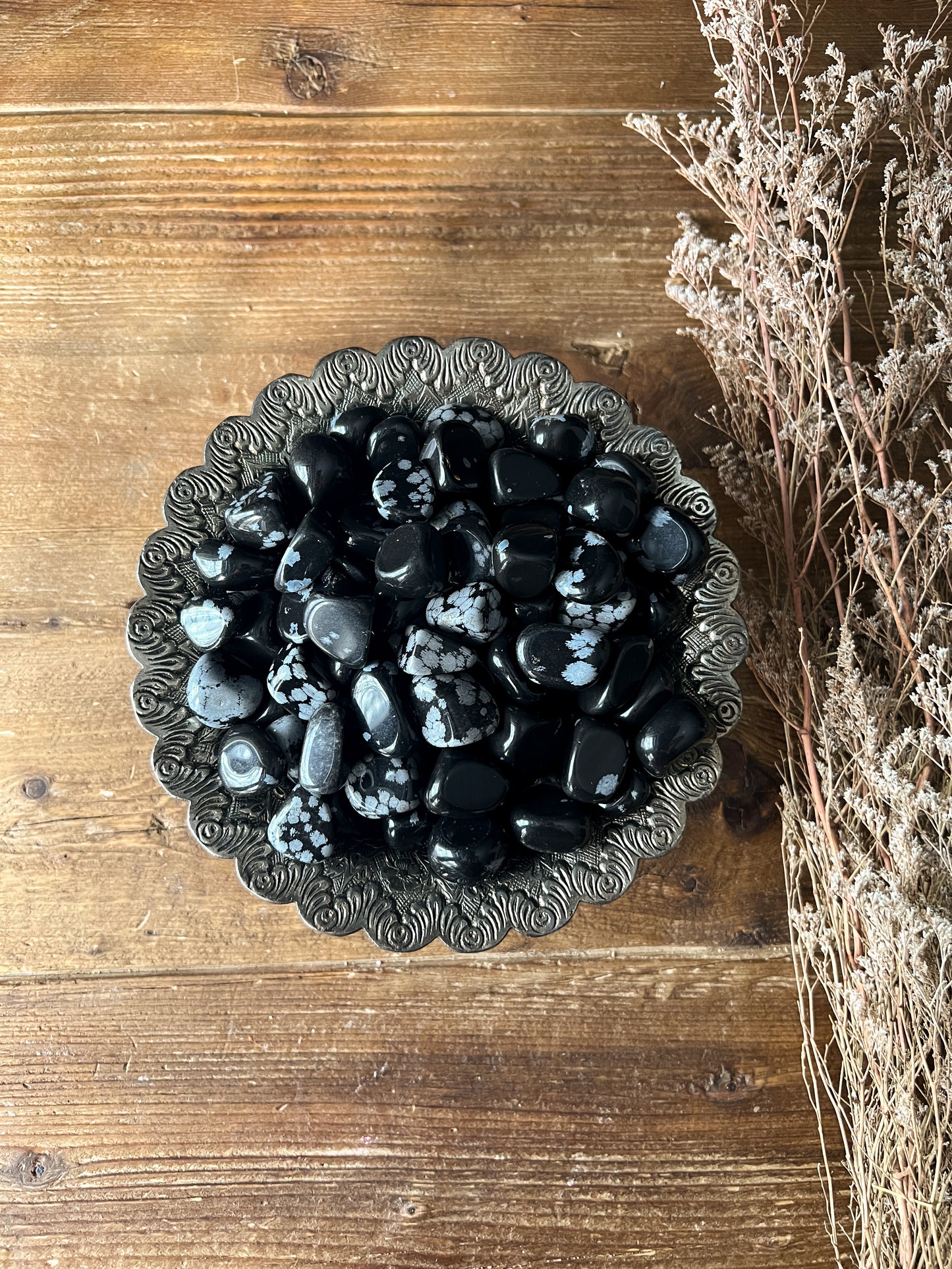 Snowflake Obsidian Tumbled Stones