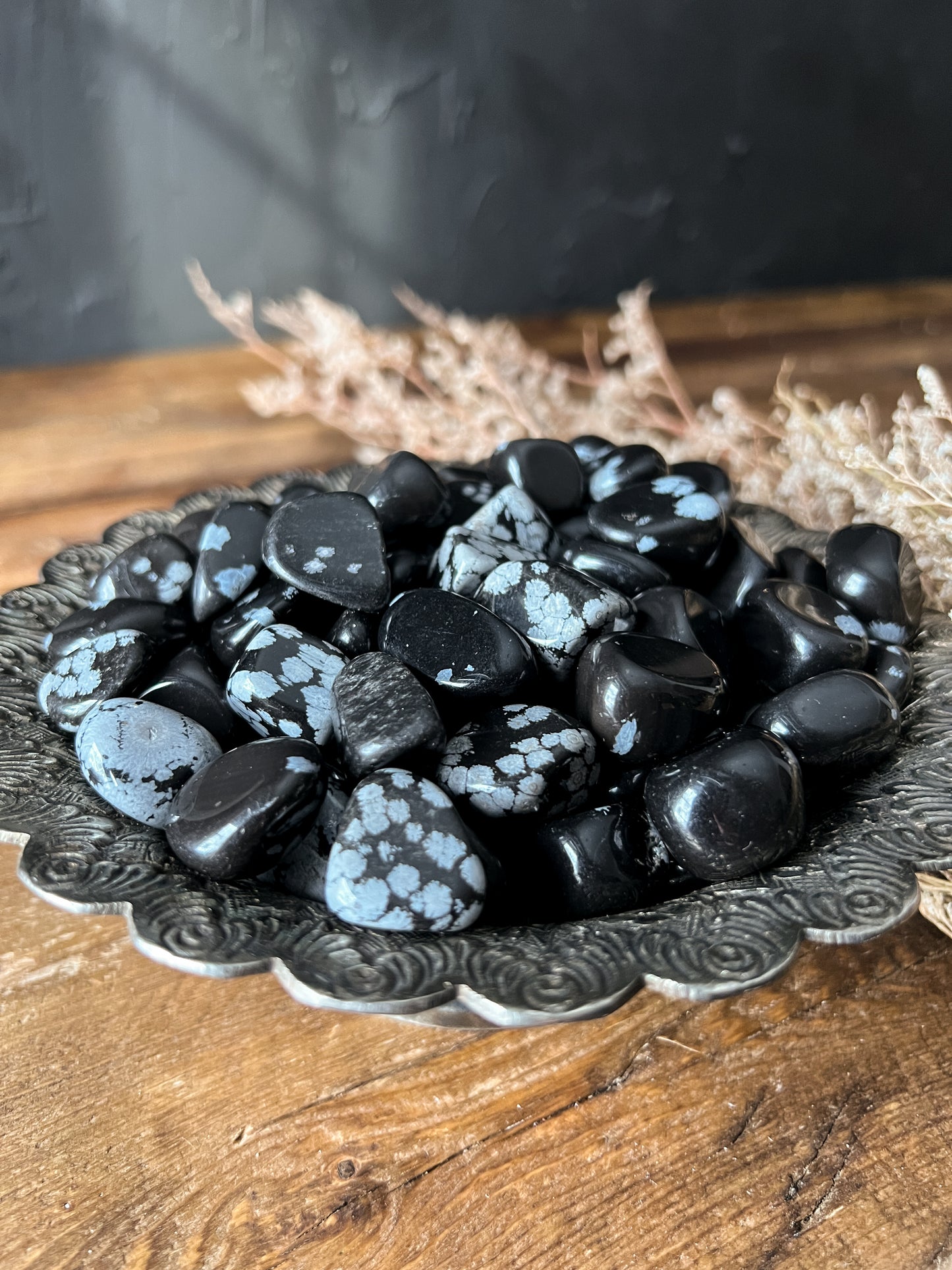 Snowflake Obsidian Tumbled Stones