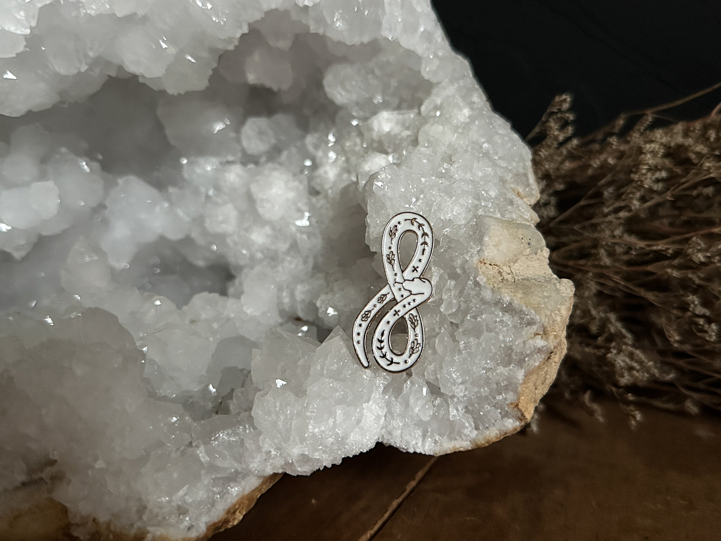 Witchy Gift, White Snake Enamel Pin, The Stone Maidens