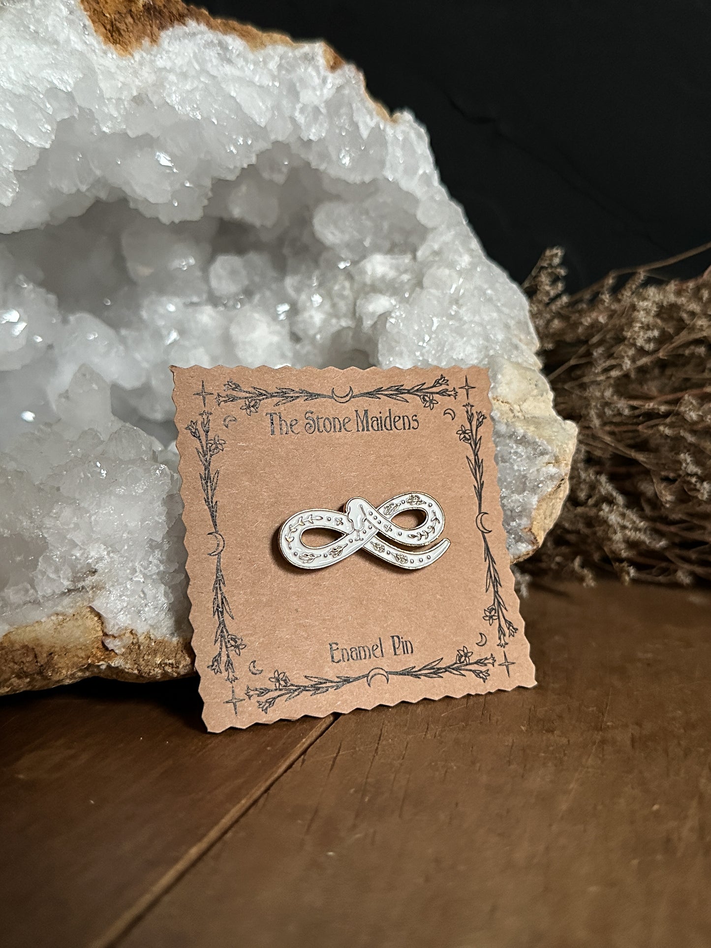 The Stone Maidens enamel pin : The White Snake