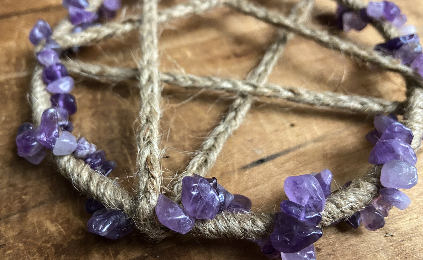 Amethyst Pentacle Wall Hanging