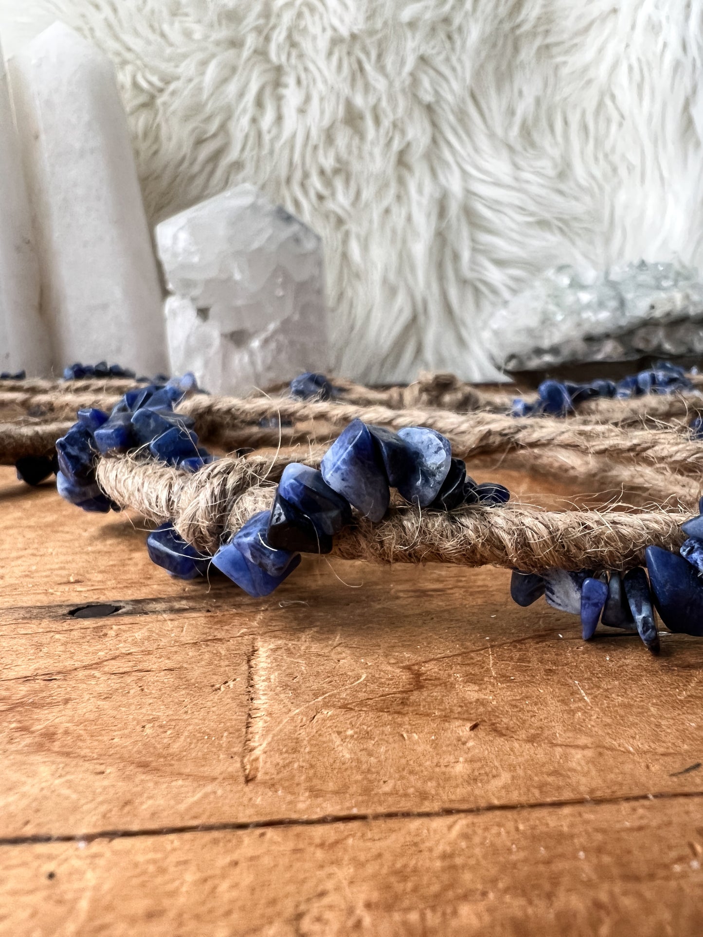Sodalite Crystal Pentacle Wall Hanging