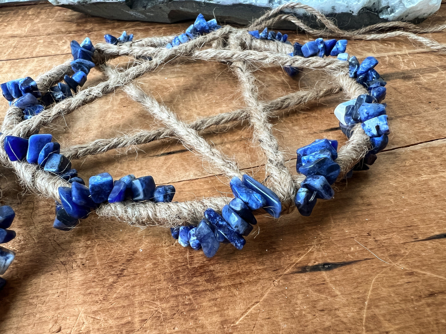 Sodalite Crystal Pentacle Wall Hanging