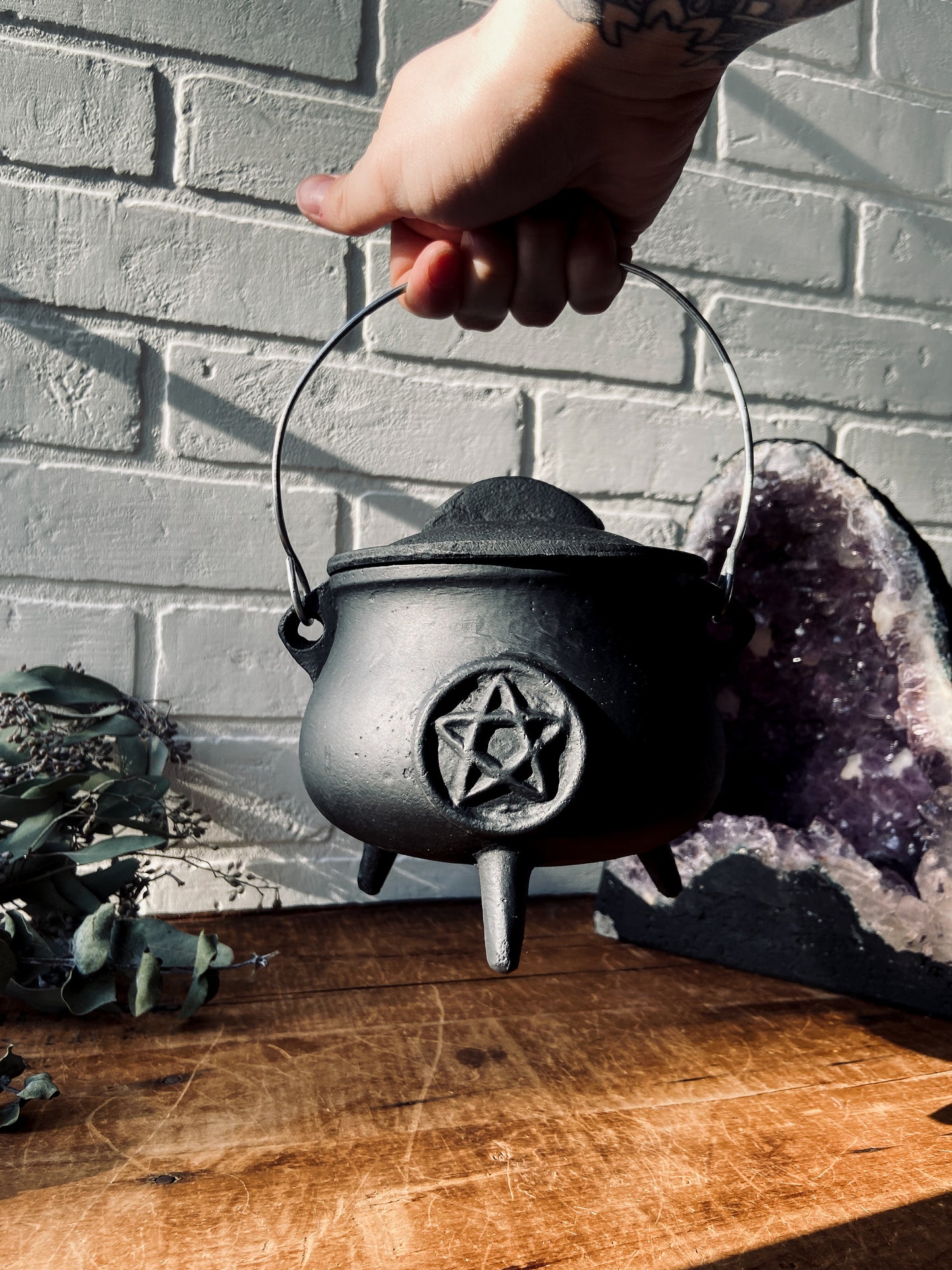 Pentacle Cast Iron Cauldron