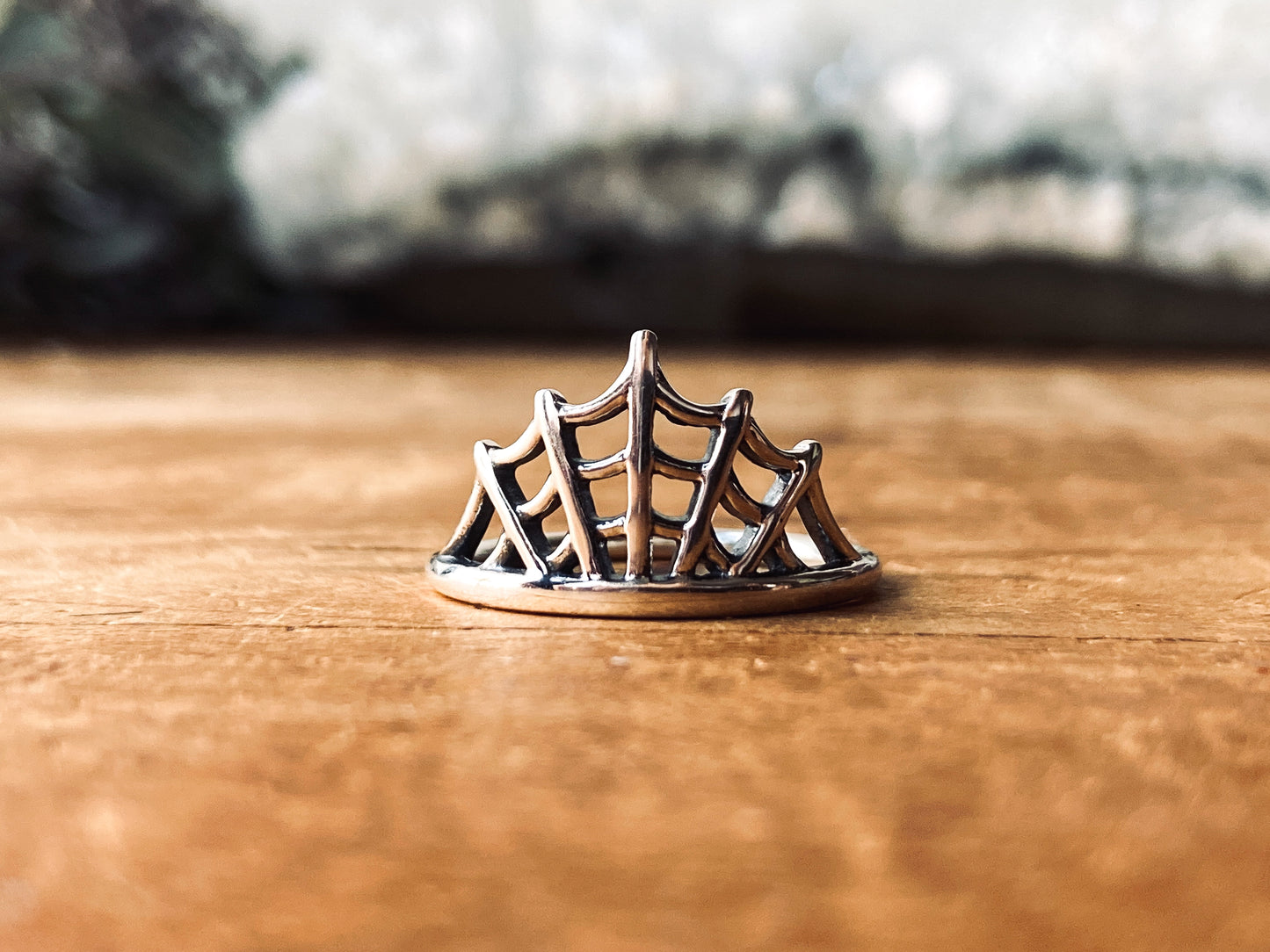 Sterling Silver Spider Web Ring