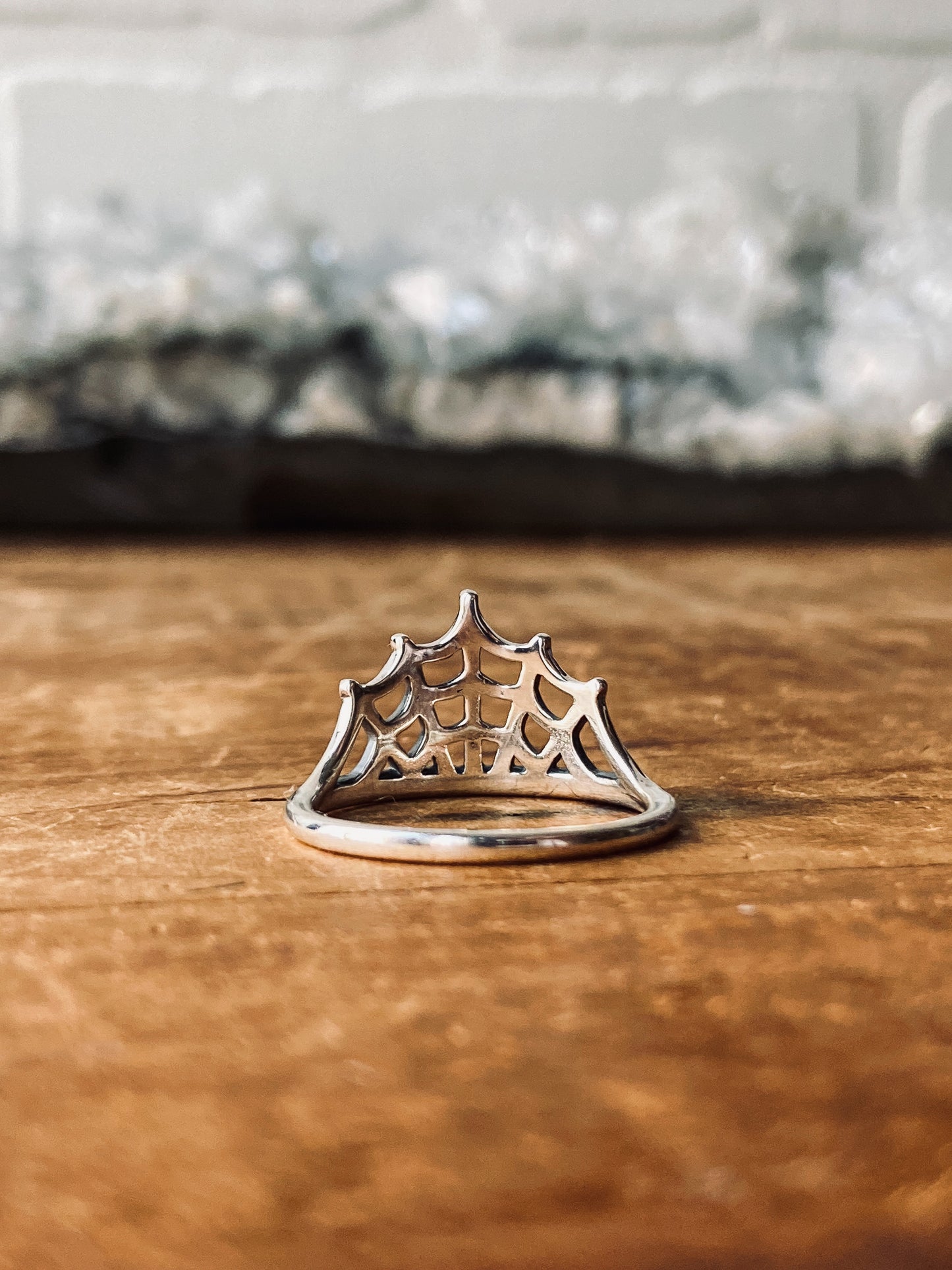 Sterling Silver Spider Web Ring