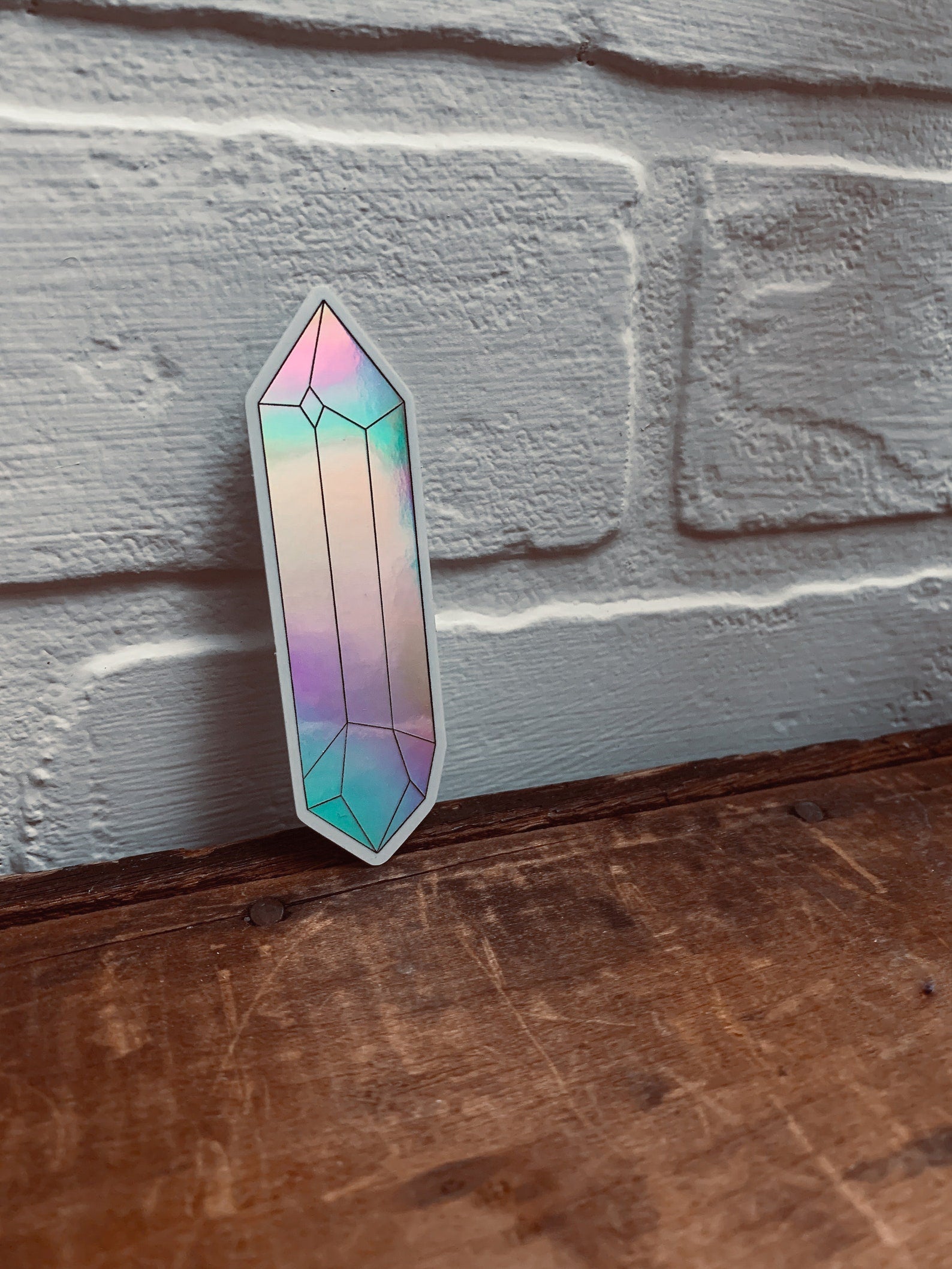 holographic crystal sticker made by The Stone Maidens.