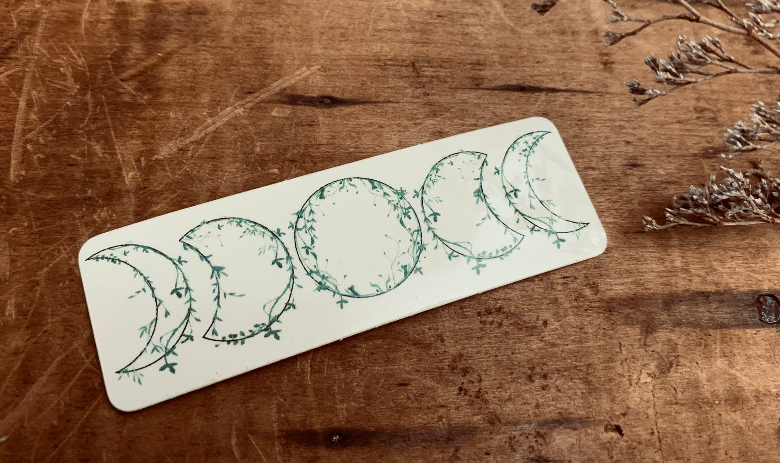 Green Witch Moon Phases Sticker made by The Stone Maidens 