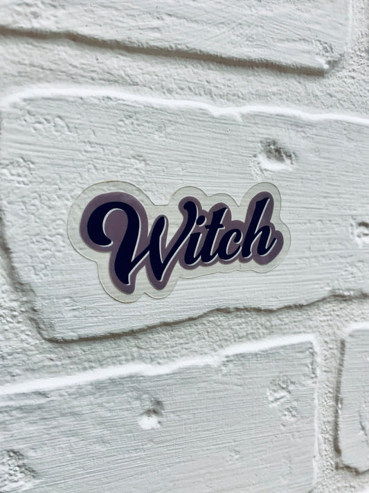 Purple Witch Sticker handmade by The Stone Maidens 