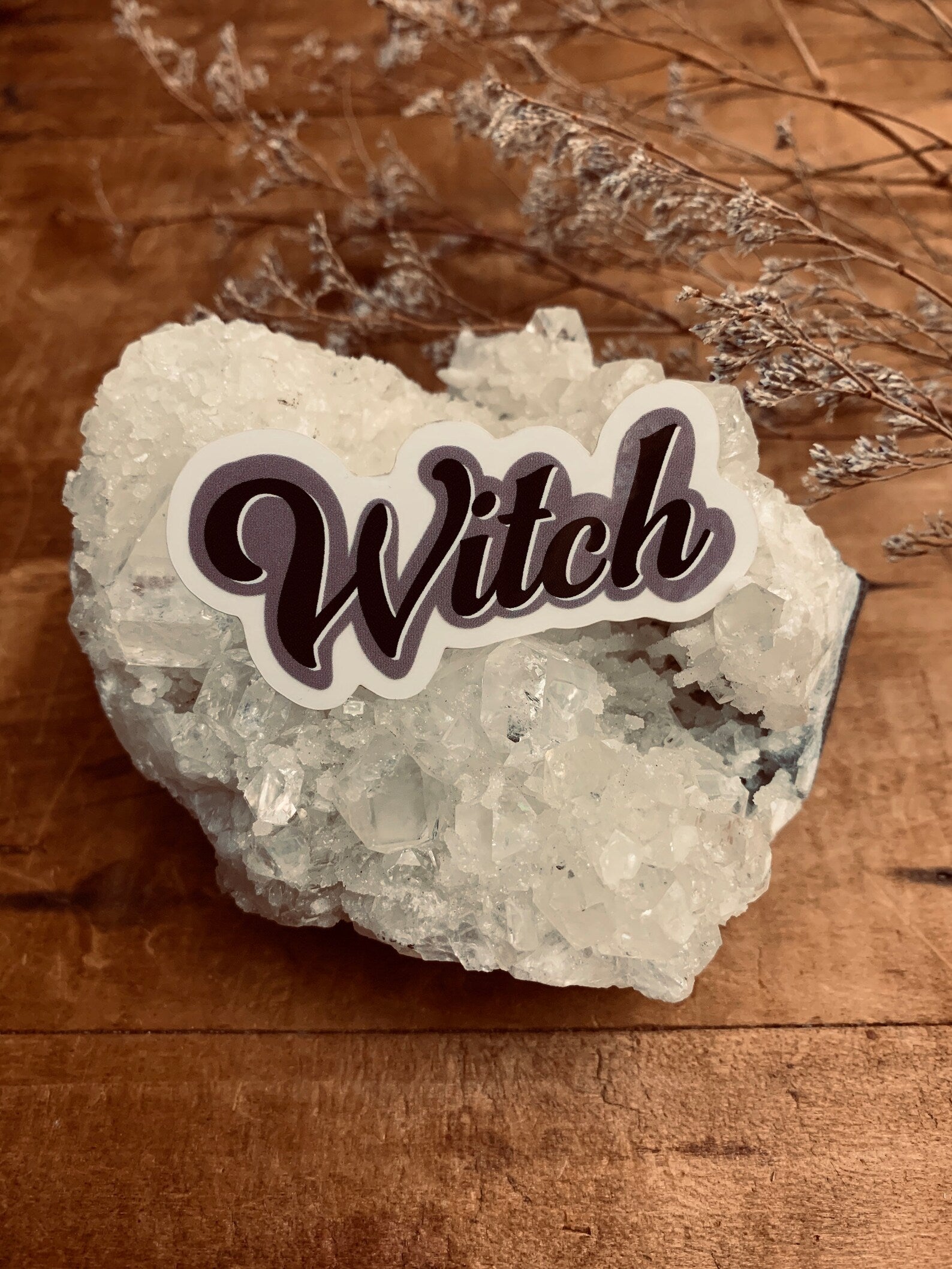 "You say witch like it's a bad thing" Purple Witch Sticker