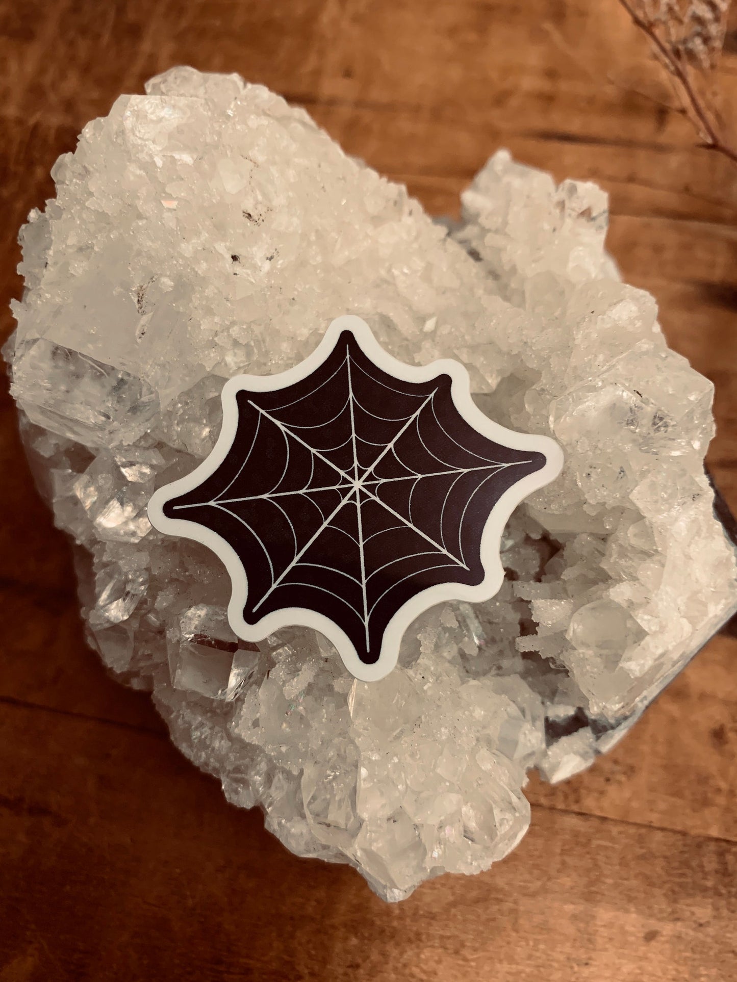 Spider Web Glitter Sticker