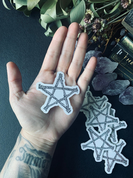 Large Pentacle Sticker made by The Stone Maidens.