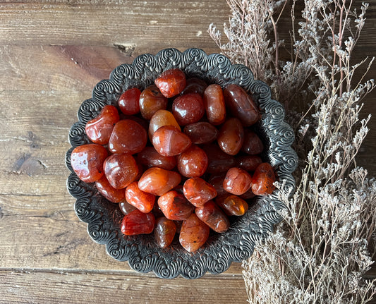 Gorgeous Natural Carnelian Tumbled Stones from The Stone Maidens 