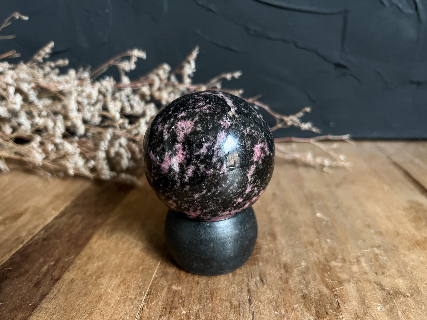 Dark Rhodonite Sphere - 01