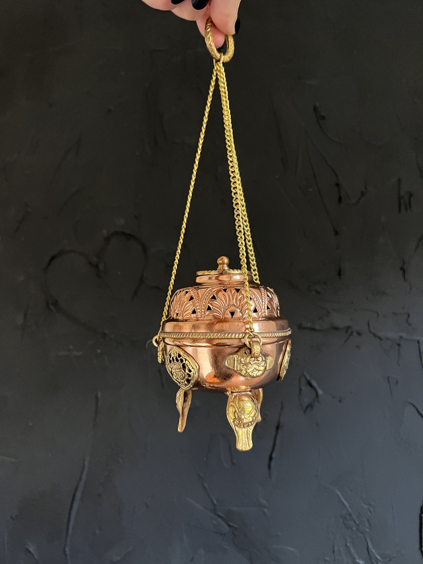 Brass and Copper Incense Holder