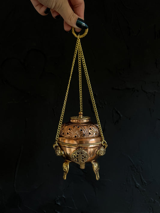 Brass and Copper Incense Holder a wonderful addition to your rituals. 