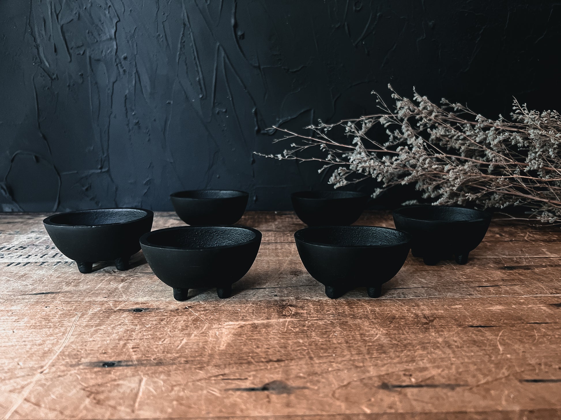 Black Cast Iron Oval Incense Dish perfect for incense and can be used as a trinket dish 