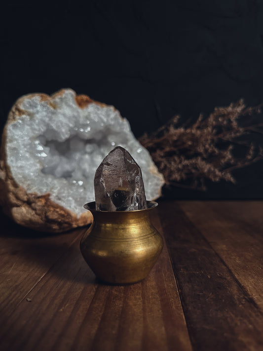 The Stone Maidens love pairing their crystals and vintage brass together!