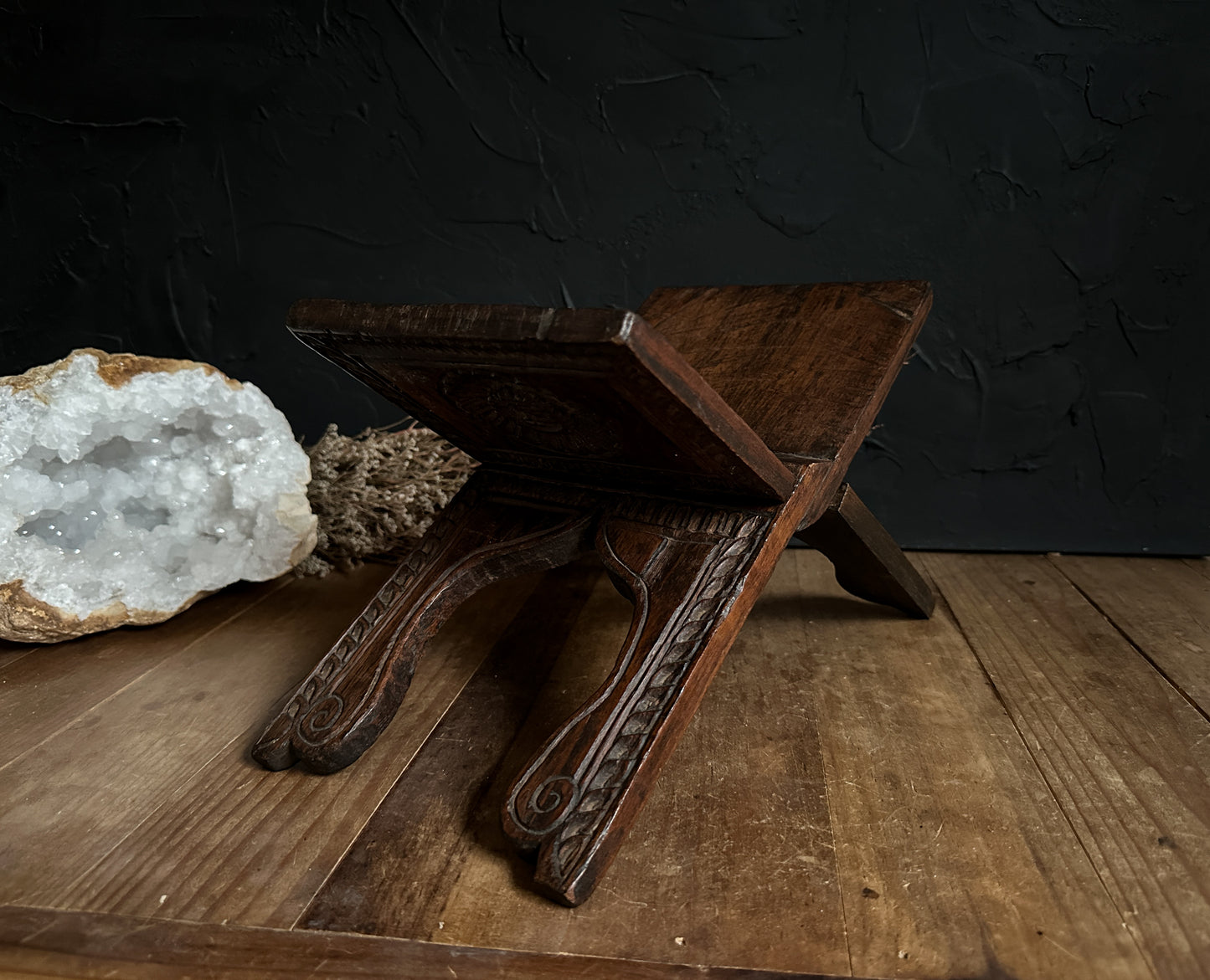 Vintage Carved Wood Book Stand , sold at The Stone Maidens