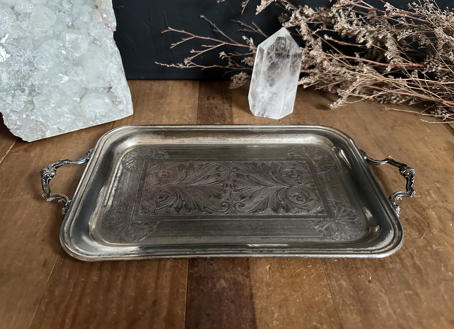 Antique Tray with Handles