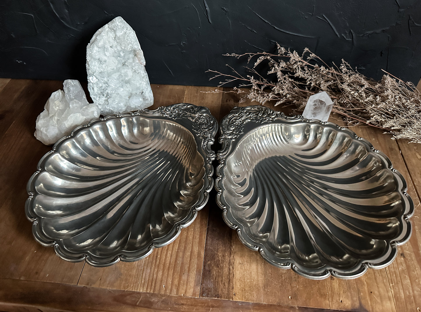 Antique Silver Shell Dish
