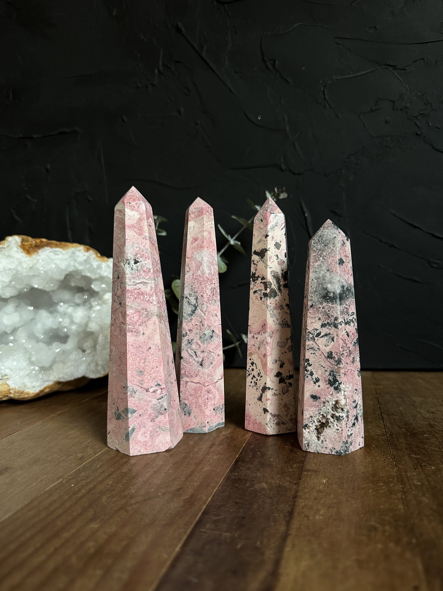 Large Rhodonite Towers sold at The Stone Maidens