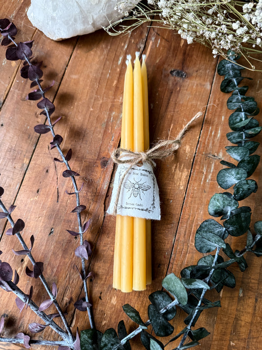 Beeswax Ritual Candles - 8 Inch - Set of 5