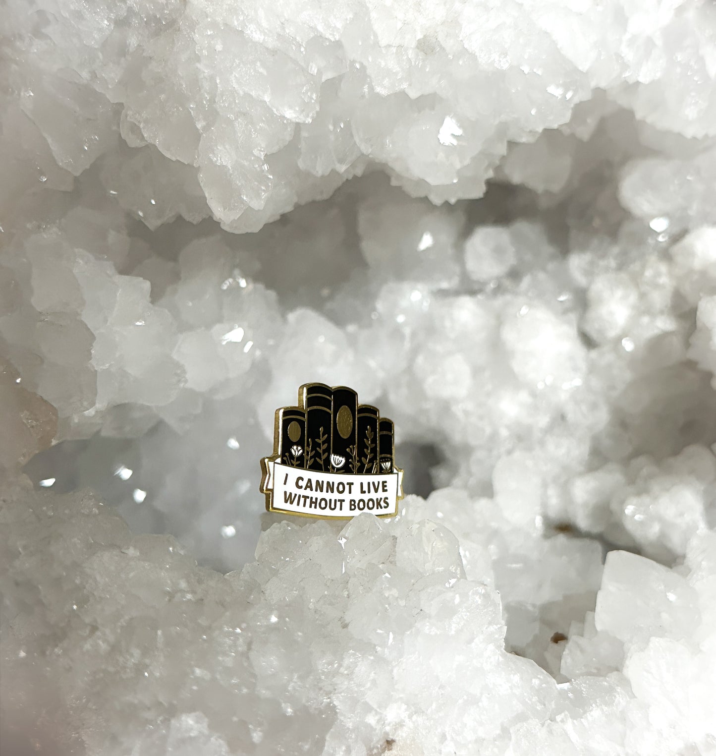 I Cannot Live Without Books Enamel Pin. #BookTok Gift 