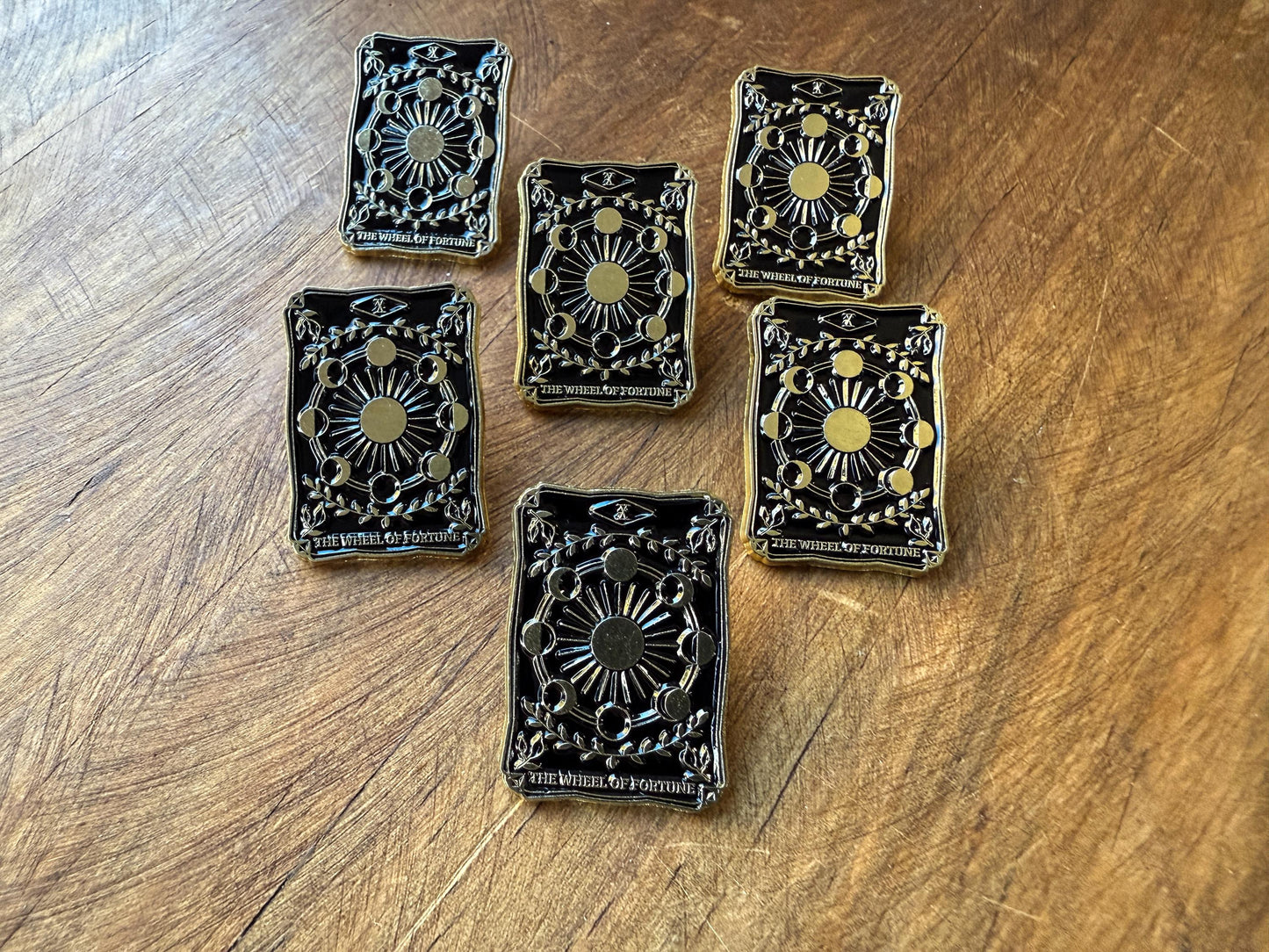 Wheel Of Fortune Tarot Card Enamel Pins