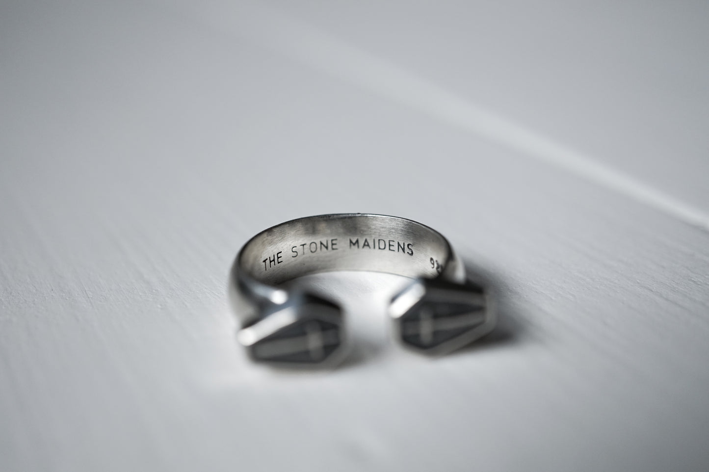 Sterling Silver Coffin Ring