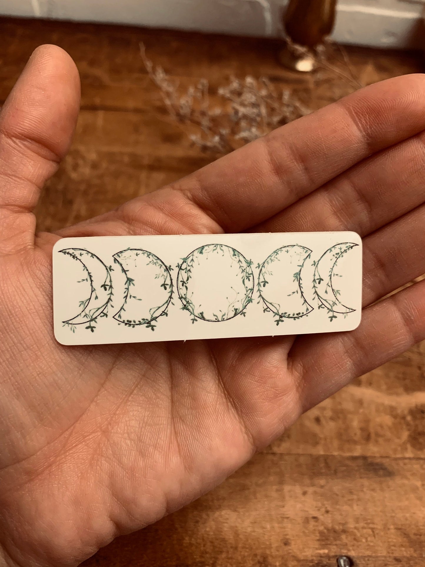 Green Witch Moon Phases Sticker